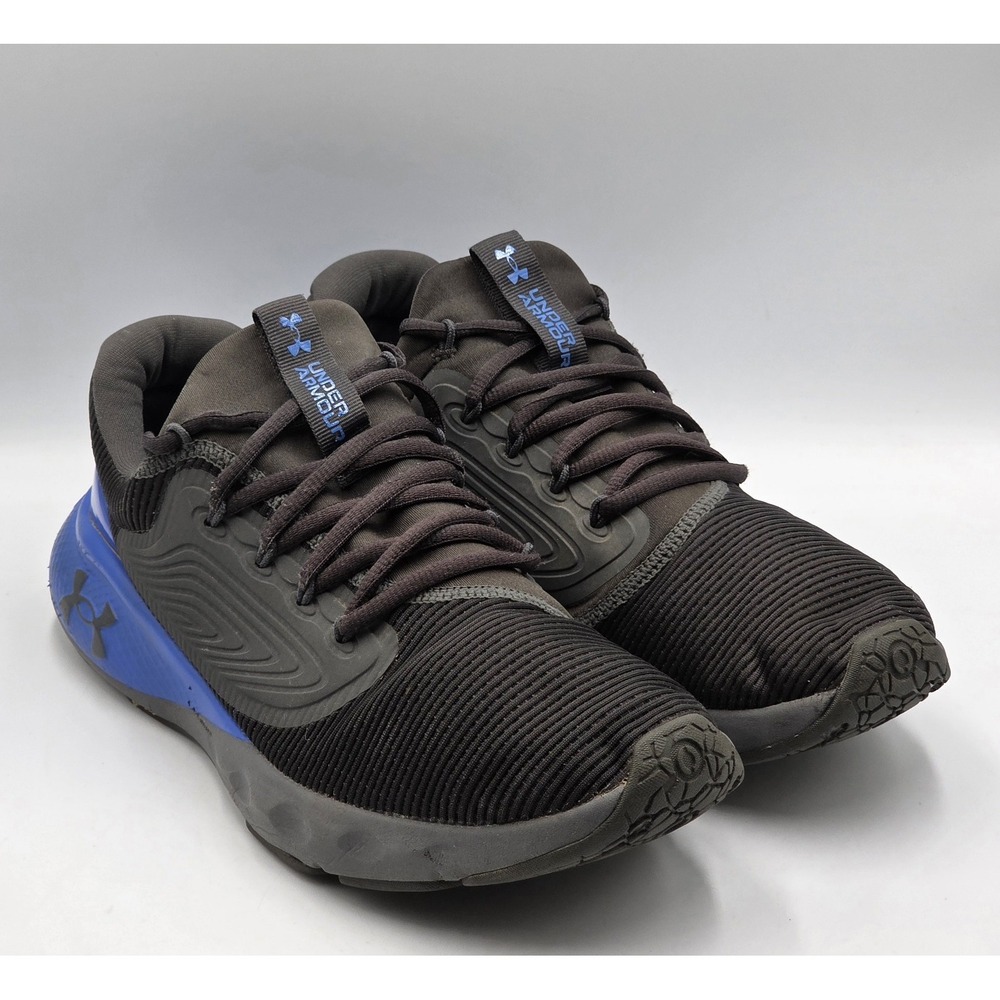 Under Armour Charged Assert Mens Size 11 Black Blue Athletic Running Shoes